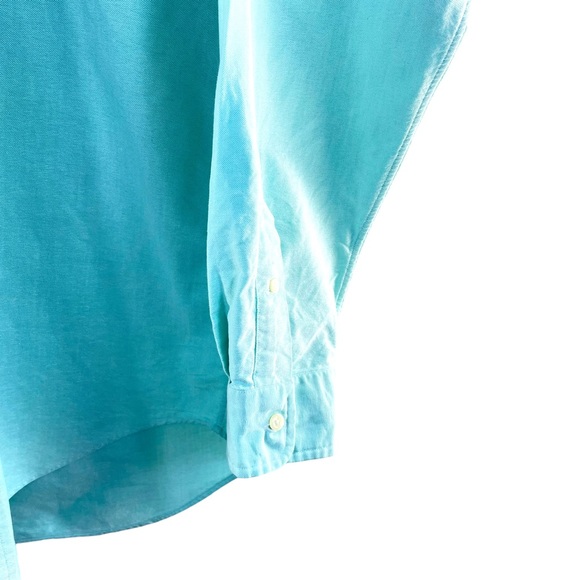 Ralph Lauren Blue Label Classic Fit Button Down Teal Shirt 100% Cotton Medium - Picture 11 of 12